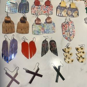 Authentic Flourish Leather earring collection